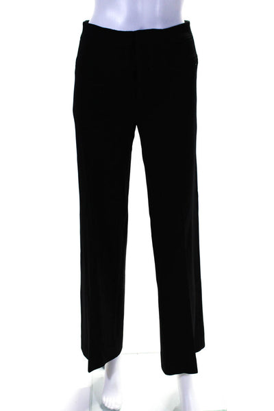 Vince Womens Two Pocket Hook Closure Zip Fly Mid-Rise Flared Pants Black Size 2