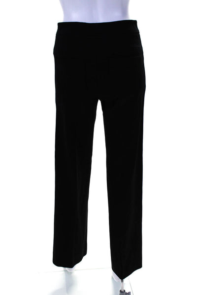 Vince Womens Two Pocket Hook Closure Zip Fly Mid-Rise Flared Pants Black Size 2