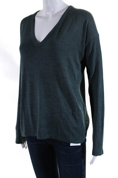 Rag & Bone Womens Long Sleeves V Neck Pullover Sweater Blue Size Small