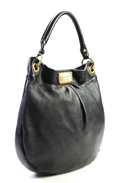 Marc By Marc Jacobs Womens Pebbled Leather Hobo Tote Shoulder Bag Handbag Black