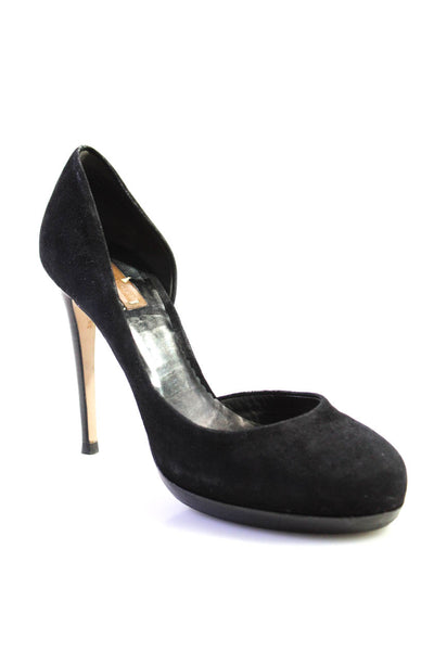Reed Krakoff Womens D'orsay Slip On Stiletto Pumps Black Suede Size 38 8