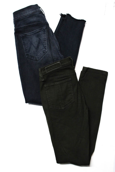 Rag & Bone Jean Mother Womens High Rise Skinny Jeans Green Blue Size 26 Lot 2