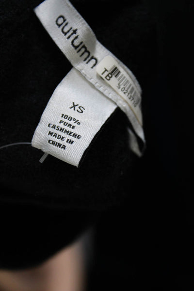 Autumn Cashmere Womens Sleeveless High Neck Cashmere Knit Top Black Size XS