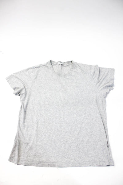 NNO7 Nonationality Womens Round Neck Short Sleeve T-Shirts Gray Size L Lot 2