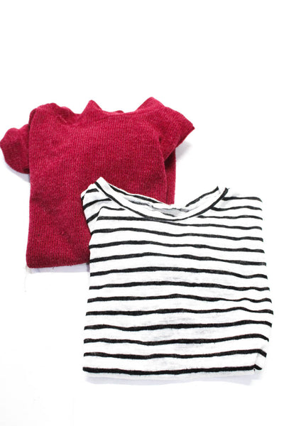 Maje Lna Womens Sweaters Red White Size Medium Small Lot 2