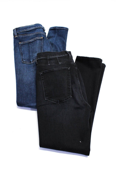 3x1 NYC Rag & Bone Womens High Rise Straight Leg Jeans Black Size 31 30 Lot 2