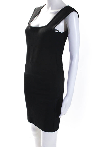 Alice + Olivia Womens Sleeveless Square Neck Bandage Dress Black Size M