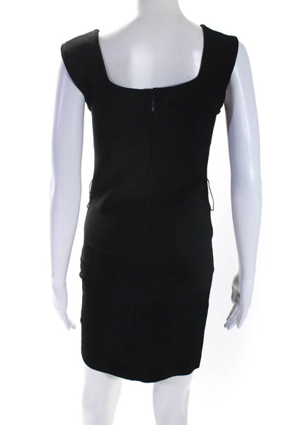 Alice + Olivia Womens Sleeveless Square Neck Bandage Dress Black Size M