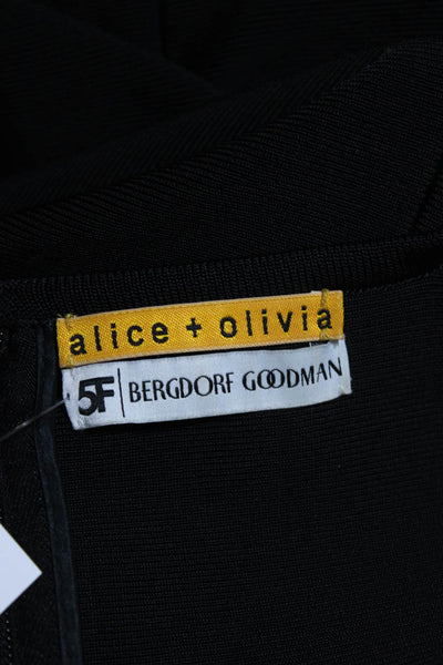 Alice + Olivia Womens Sleeveless Square Neck Bandage Dress Black Size M
