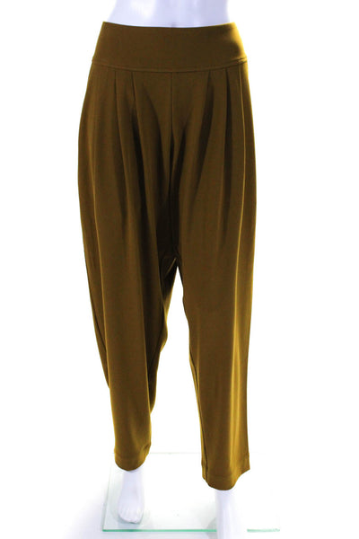 Bitte Kai Rand Womens High Waisted Pleated Tapered Trousers Dark Mustard Size M