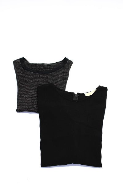 Allsaints Michael Michael Kors Womens Striped Shirts Black Brown Size XS Lot 2