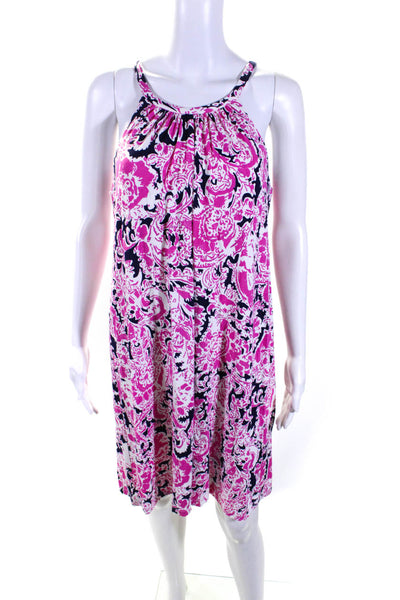 Cynthia Rowley Womens Stretch Abstract Print Sleeveless Mini Dress Pink Size S