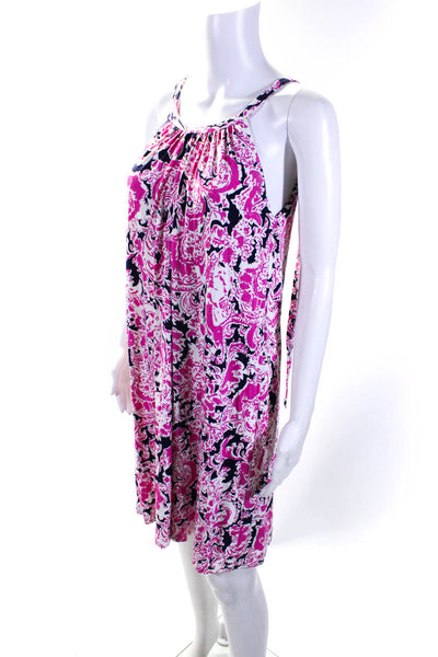 Cynthia Rowley Womens Stretch Abstract Print Sleeveless Mini Dress Pink Size S