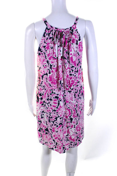 Cynthia Rowley Womens Stretch Abstract Print Sleeveless Mini Dress Pink Size S