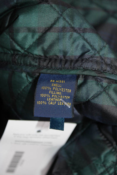 Polo Ralph Lauren Womens Royal Stewart Plaid Jacket Blue Green Size Extra Small