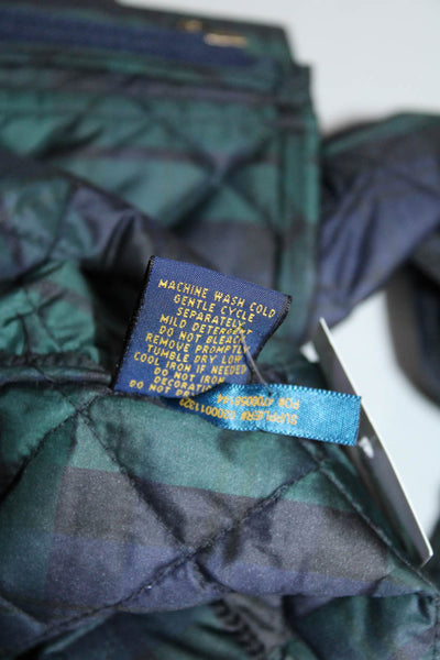 Polo Ralph Lauren Womens Royal Stewart Plaid Jacket Blue Green Size Extra Small