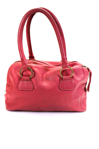 Boden Womens Leather Tassel Zipped Darted Shoulder Handbag Pink