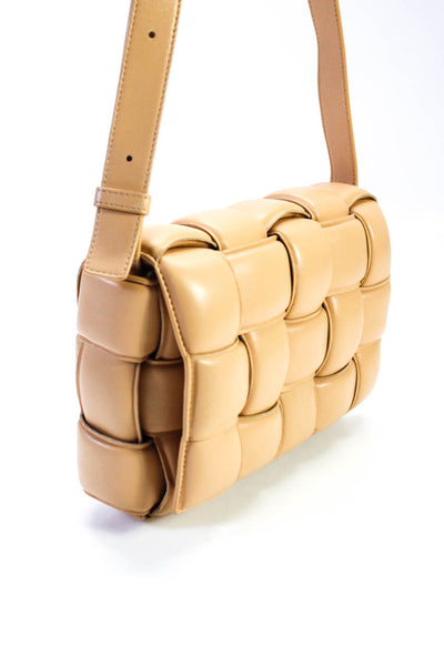Bottega Veneta Womens Single Strap Padded Casette Shoulder Handbag Brown Leather