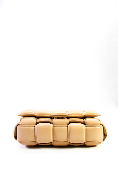 Bottega Veneta Womens Single Strap Padded Casette Shoulder Handbag Brown Leather