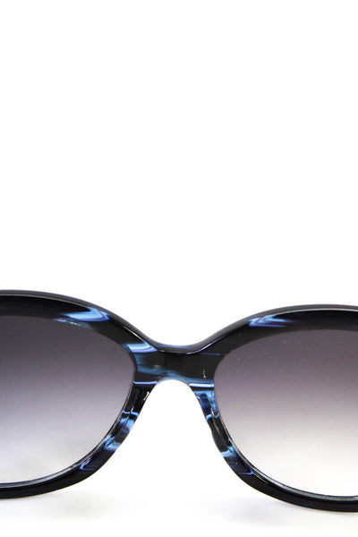 Barton Perreira Womens Round Vandella Sunglasses Blue Plastic