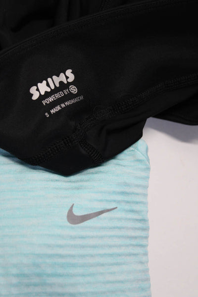 Skims Nike Womens Ankle Leggings Athletic Shirt Black Blue Size XS Small Lot 2