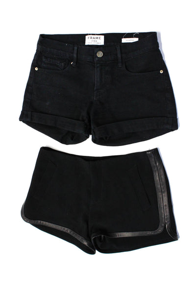 Frame Denim Rag & Bone Womens Le Cutoff Cuffed Jean Shorts Black Size 24 0 Lot 2