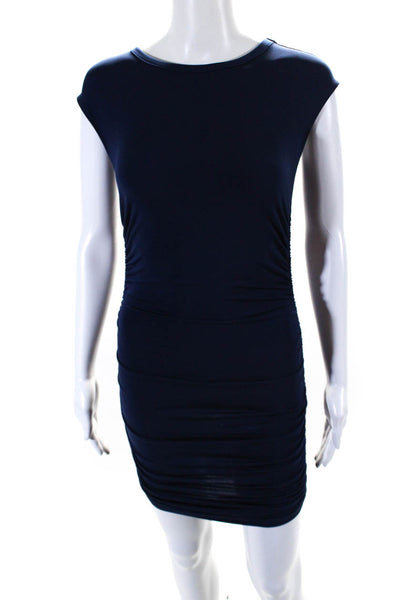 Michael Michael Kors Womens Sleeveless Round Neck Bodycon Dress Blue Size XXS