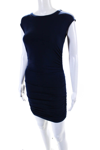 Michael Michael Kors Womens Sleeveless Round Neck Bodycon Dress Blue Size XXS