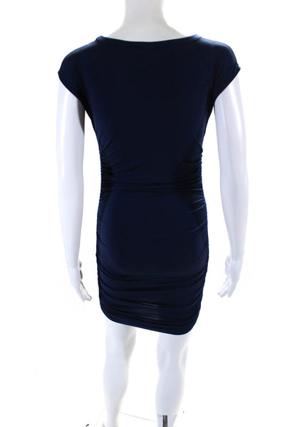 Michael Michael Kors Womens Sleeveless Round Neck Bodycon Dress Blue Size XXS