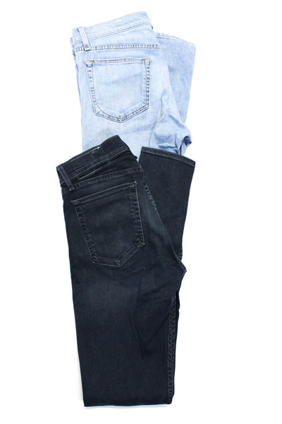 Rag & Bone Womens Blue Light Wash Fly Button Skinny Leg Jeans Size 31 Lot 2