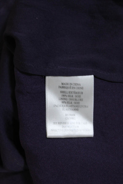 Theyskens Theory Womens Silk Cut Out V-Neck Mini Cape Dress Plum Purple Size S