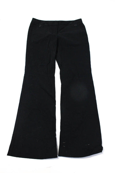 Theory Womens Wool Low-Rise Flared Hem Dress Trousers Pants Black Size 4 Lot 2