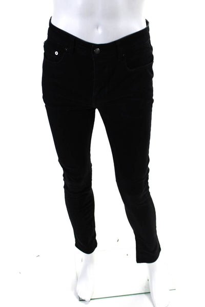 Ksubi Womens Solid Black Cotton High Rise Skinny Leg Jeans Size 31