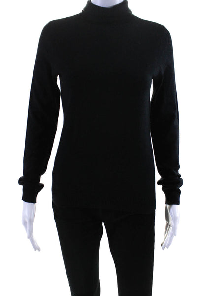 Lauren Ralph Lauren Womens Long Sleeved Slim Turtleneck Sweater Black Size PM