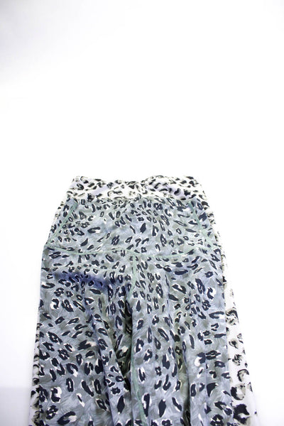 Varley Womens Leopard Print Stretch Athletic Ankle Leggings Gray Size S Lot 2