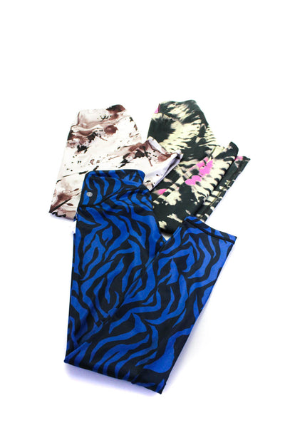 Noli Z by Zella Womens Tie Dyed Ankle Leggings Gray Brown Blue Size S Lot 2