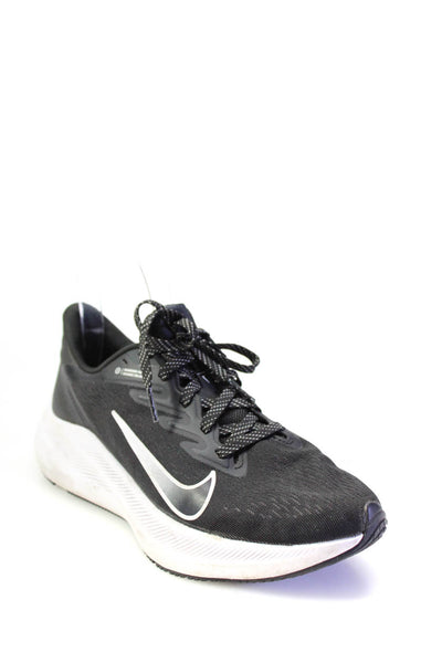 Nike Womens Mesh Knit Lace Up Low Top Running Sneakers Black White Size 7US 38EU