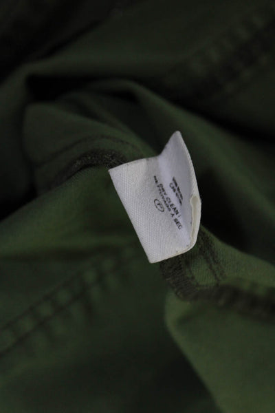 Derek Lam 10 Crosby Womens Cotton High-Rise Straight Cargo Pants Green Size 8