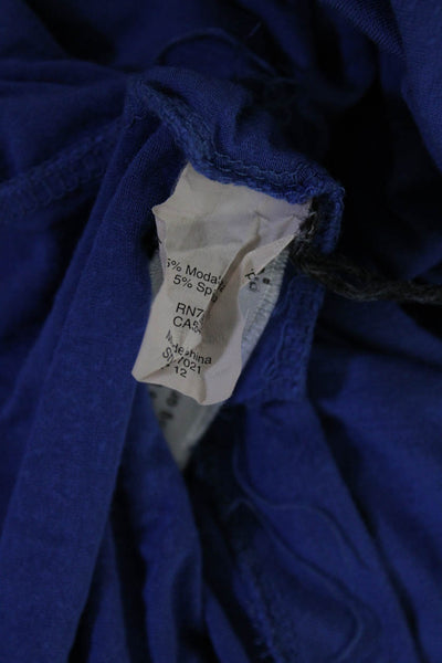 J Crew Womens Jersey Knit Strapless Drawstring Waist Maxi Dress Blue Size S