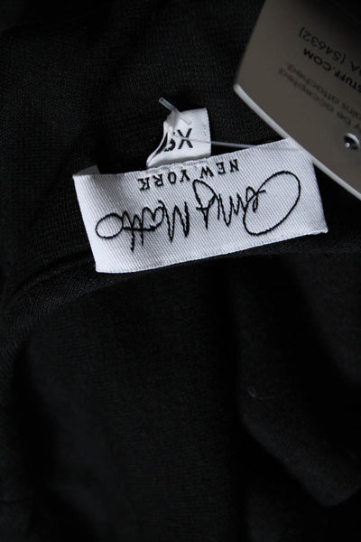 Amy Matto Womens Long Sleeve Crew Neck Knit Sheath Dress Black Gray Size XS