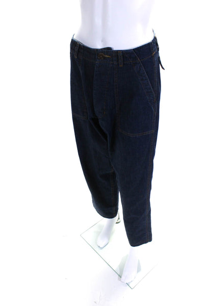 Rachel Comey Womens Blue Dark Wash High Rise Baggy Straight Leg Jeans Size XS