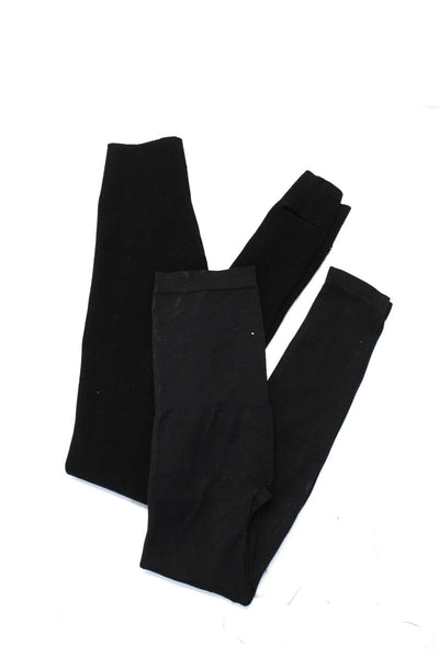 Spanx Le Ore Womens High Rise Knit Ankle Leggings Black Size Medium Large Lot 2