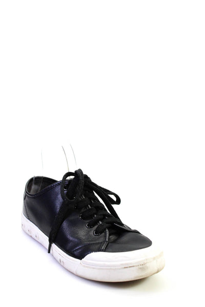 Rag & Bone Mens Black/White Leather Low Top Fashion Sneakers Shoes Size 9