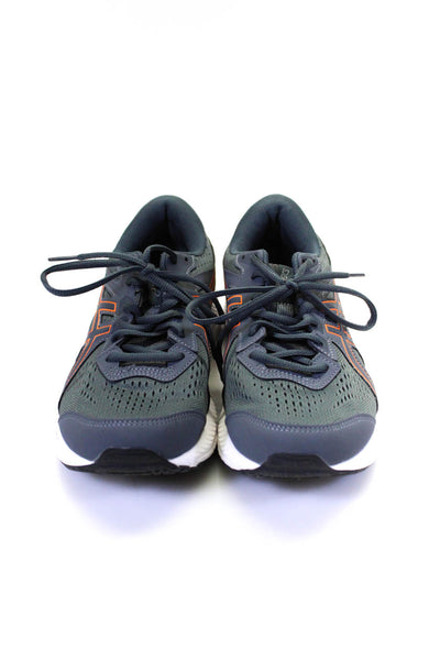 Asics Mens Mesh Textured Lace-Up Tied Slip-On Running Sneakers Gray Size 7.5