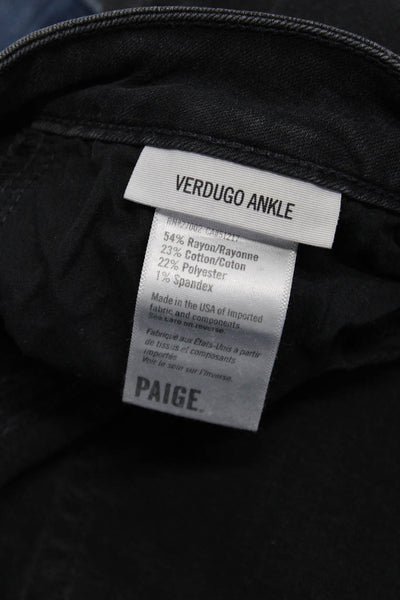 Paige J Brand Womens Verdugo Ankle Fray Skinny Jeans Gray Blue Size 27 28 Lot 2