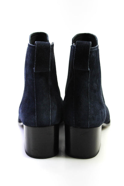 Rag & Bone Womens Suede Stretch Inset Ankle Boots Navy Blue Sie 38.5 8.5