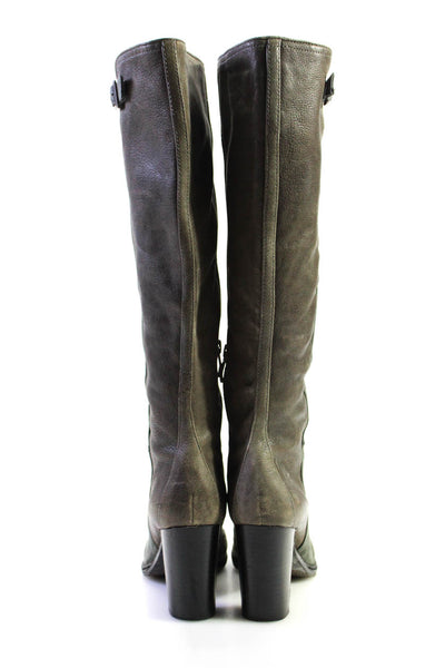 Vince Camuto Womens Slip On Block Heel Knee High Boots Gray Suede Size 6.5M