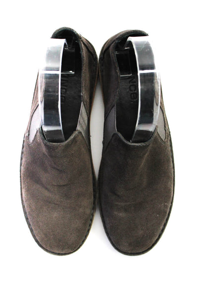 Vince Womens Slip On Round Toe Loafers Dark Brown Suede Size 6M