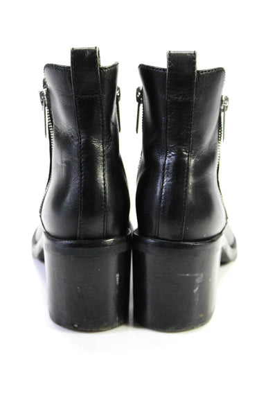 3.1 Phillip Lim Womens Leather Zip Up Ankle Boots Black Size 36 6