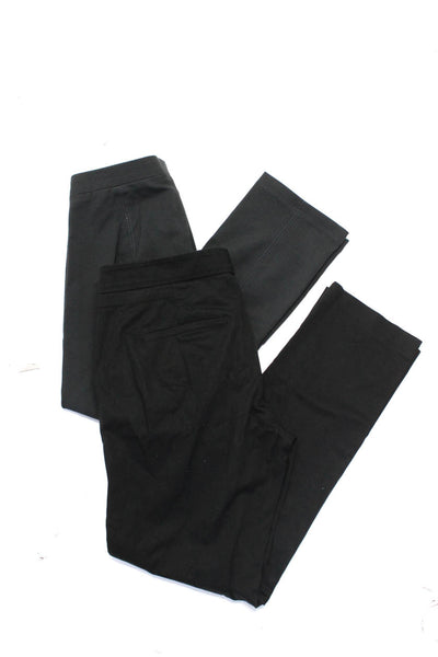 Vince Womens Black Mid-Rise Cotton Straight Leg Pants Size 2 LOT 2